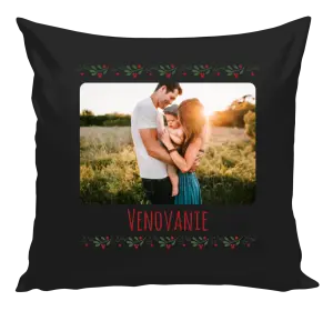 Vianočný vankúš Vianočné vetvičky s guličkami