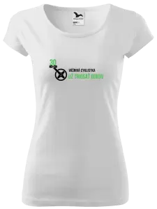 Dámske tričko Vášnivá cyklistka už x rokov