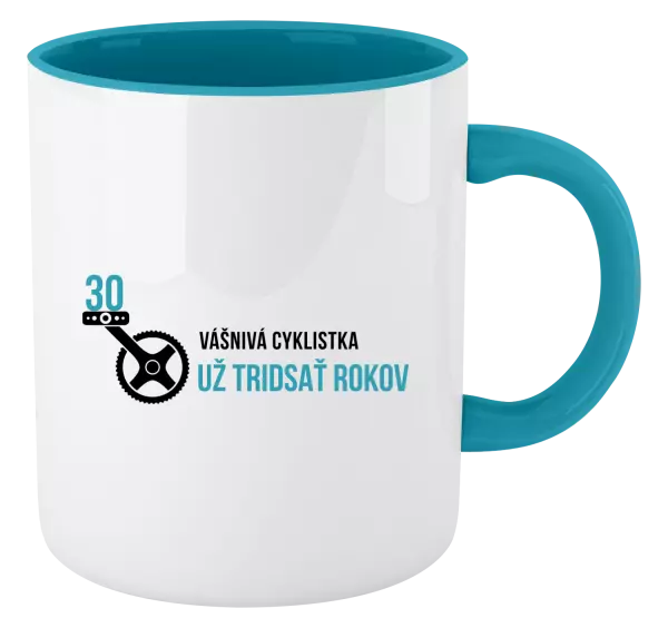 Hrnček  Vášnivá cyklistka už x rokov