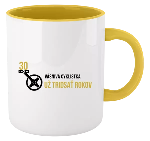 Hrnček  Vášnivá cyklistka už x rokov