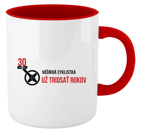 Hrnček  Vášnivá cyklistka už x rokov