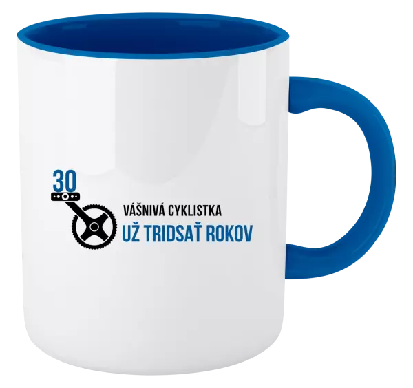 Hrnček  Vášnivá cyklistka už x rokov