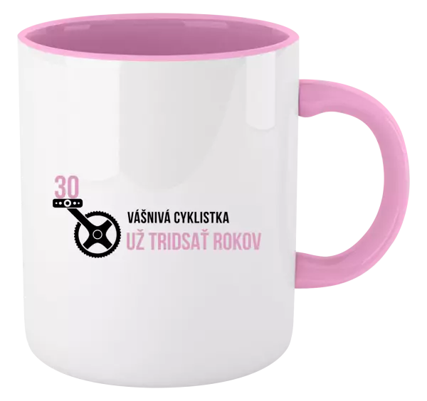 Hrnček  Vášnivá cyklistka už x rokov