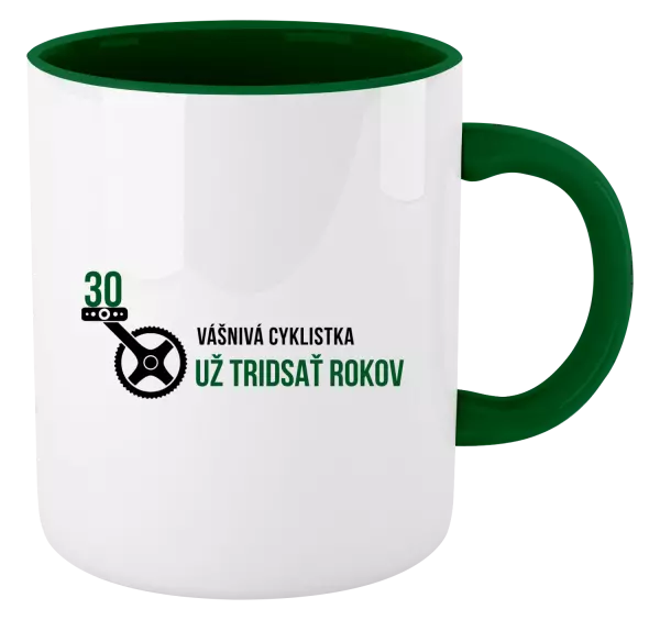 Hrnček  Vášnivá cyklistka už x rokov