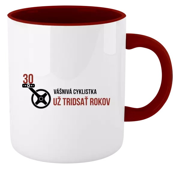 Hrnček  Vášnivá cyklistka už x rokov