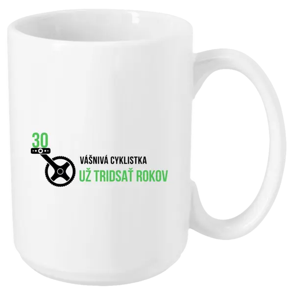 Hrnček Vášnivá cyklistka už x rokov