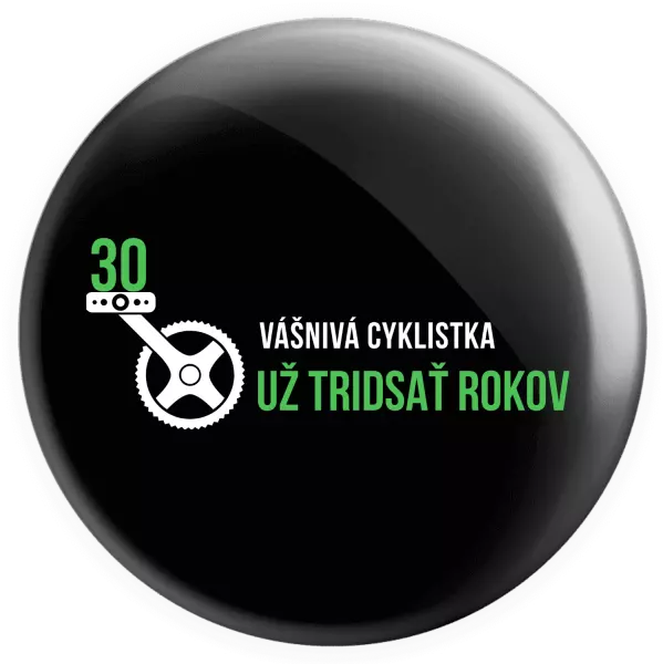 Placka Vášnivá cyklistka už x rokov