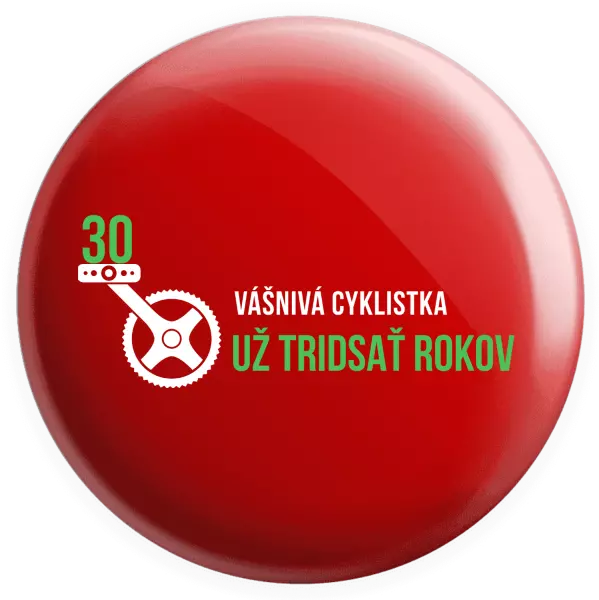 Placka Vášnivá cyklistka už x rokov