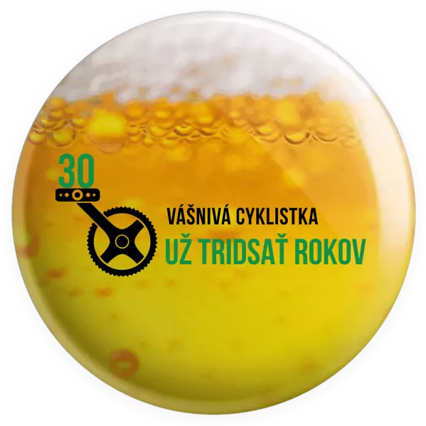 Placka Vášnivá cyklistka už x rokov