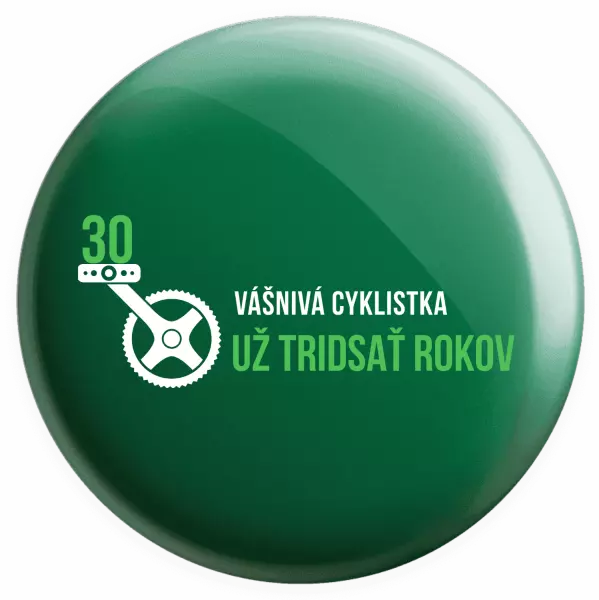 Placka Vášnivá cyklistka už x rokov