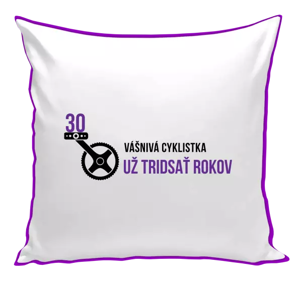 Vankúš Vášnivá cyklistka už x rokov