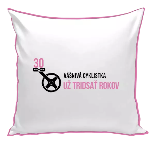 Vankúš Vášnivá cyklistka už x rokov