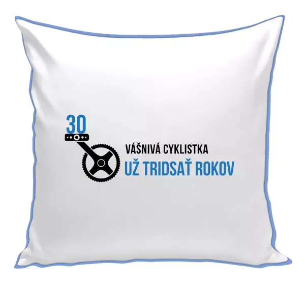 Vankúš Vášnivá cyklistka už x rokov