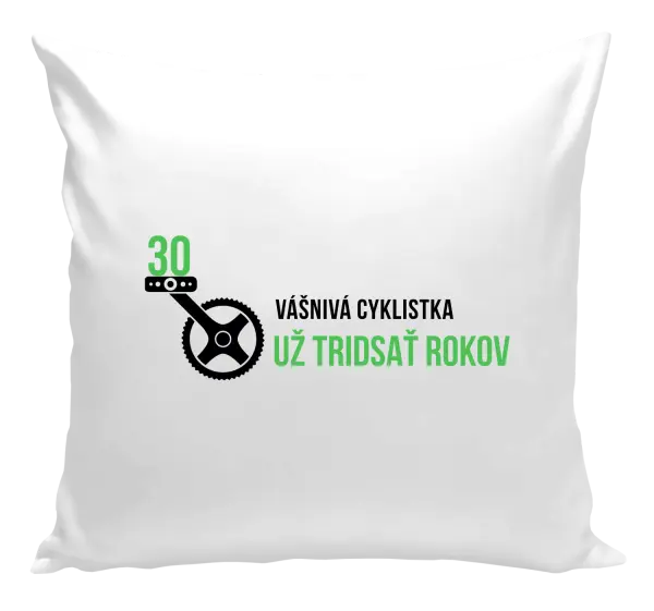 Vankúš Vášnivá cyklistka už x rokov