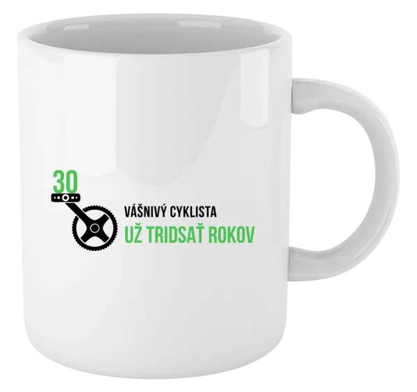 Hrnček Vášnivý cyklista už x rokov