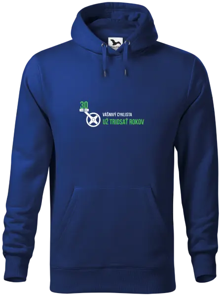 Pánska mikina Vášnivý cyklista už x rokov