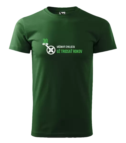 Pánske narodeninové tričko Vášnivý cyklista už x rokov