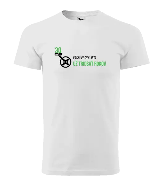 Pánske narodeninové tričko Vášnivý cyklista už x rokov