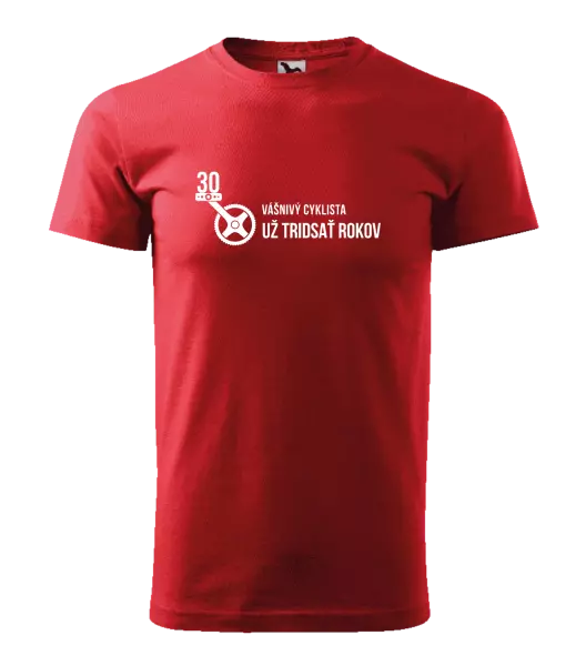 Pánske narodeninové tričko Vášnivý cyklista už x rokov