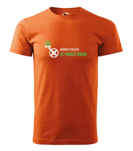 Pánske narodeninové tričko Vášnivý cyklista už x rokov