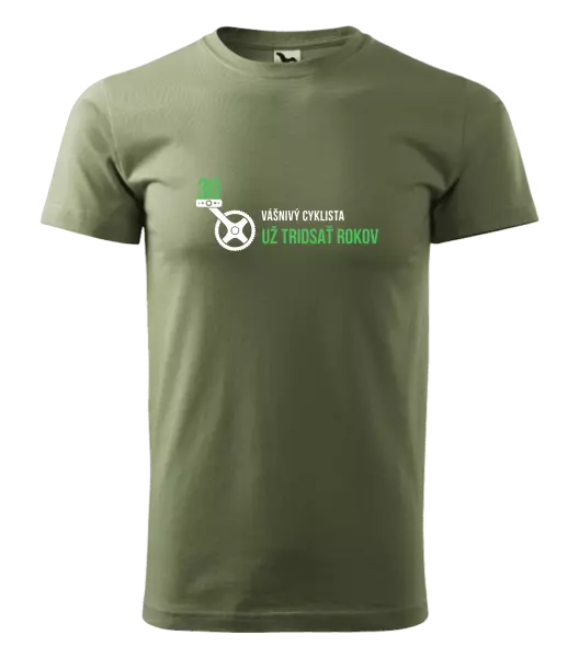 Pánske narodeninové tričko Vášnivý cyklista už x rokov