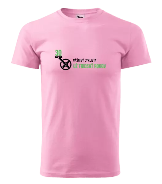 Pánske narodeninové tričko Vášnivý cyklista už x rokov