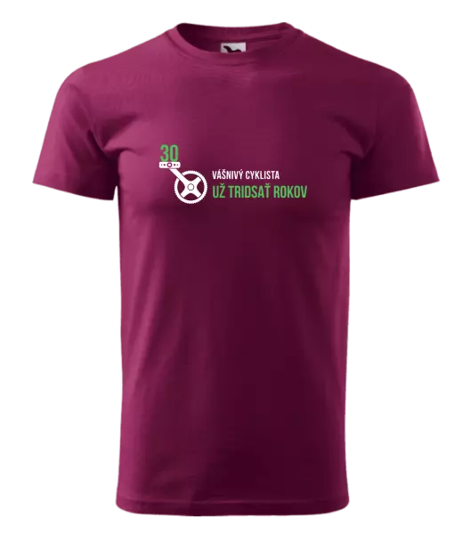 Pánske narodeninové tričko Vášnivý cyklista už x rokov