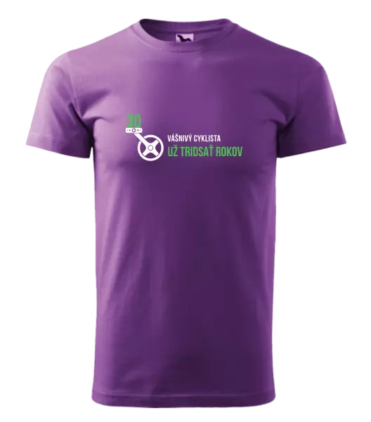 Pánske narodeninové tričko Vášnivý cyklista už x rokov