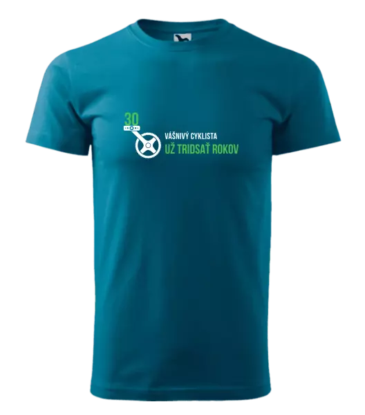 Pánske narodeninové tričko Vášnivý cyklista už x rokov