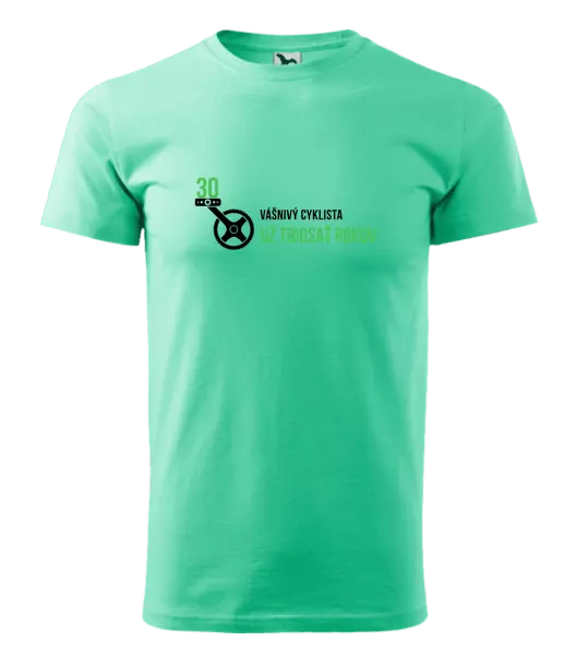 Pánske narodeninové tričko Vášnivý cyklista už x rokov