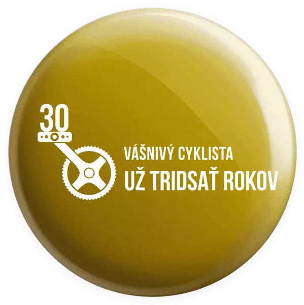 Placka Vášnivý cyklista už x rokov