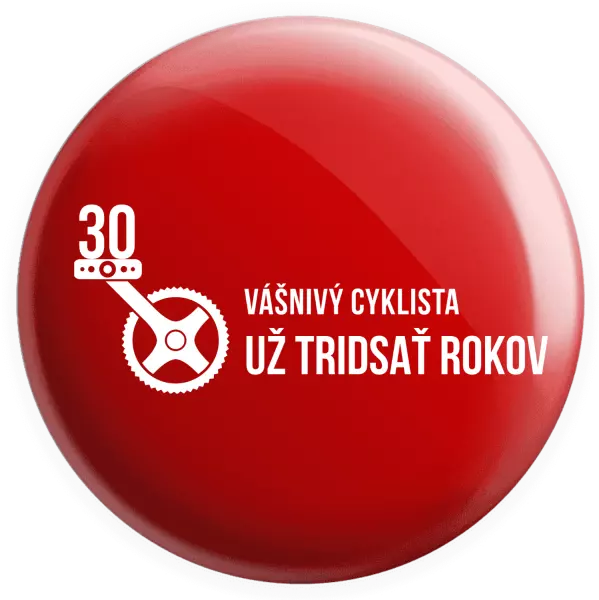 Placka Vášnivý cyklista už x rokov