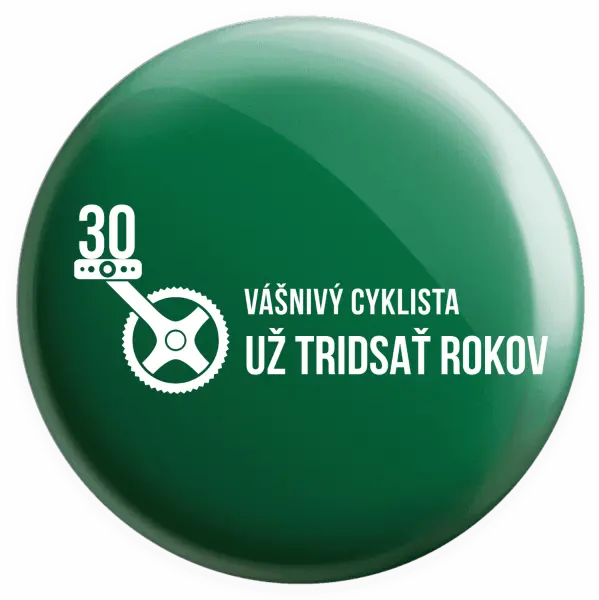 Placka Vášnivý cyklista už x rokov