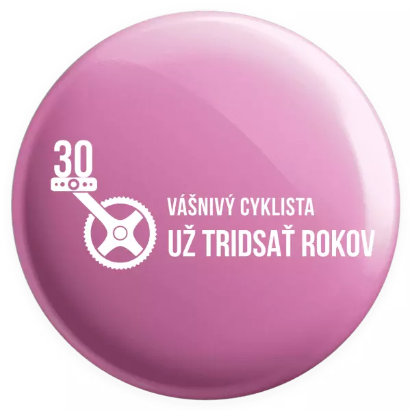 Placka Vášnivý cyklista už x rokov