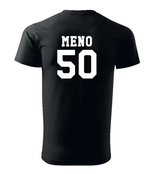 Pánske narodeninové tričko Vek a meno