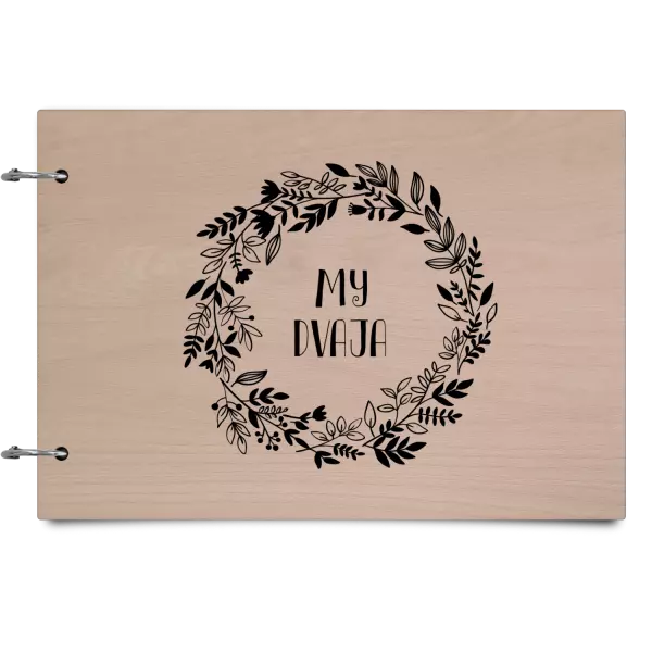 Drevený album so sponami Veniec 3