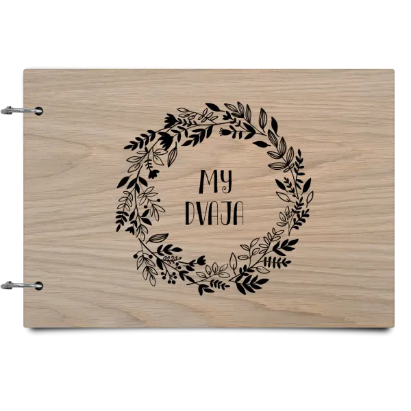 Drevený album so sponami Veniec 3