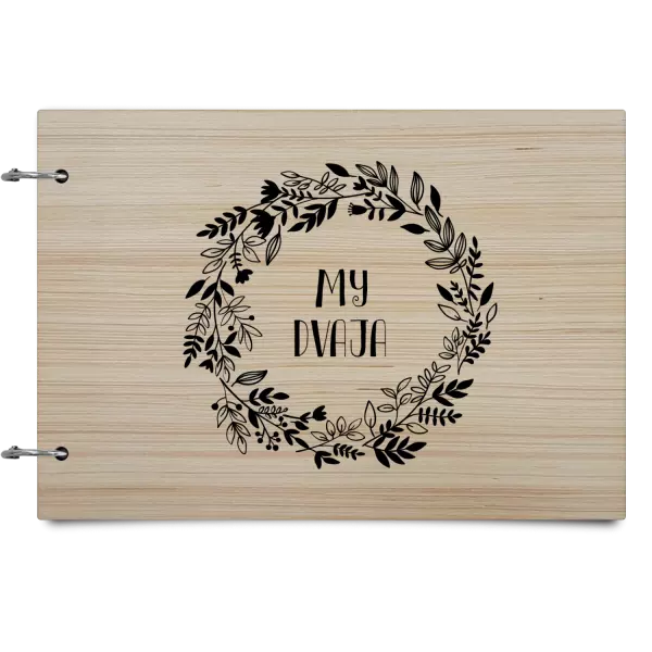 Drevený album so sponami Veniec 3