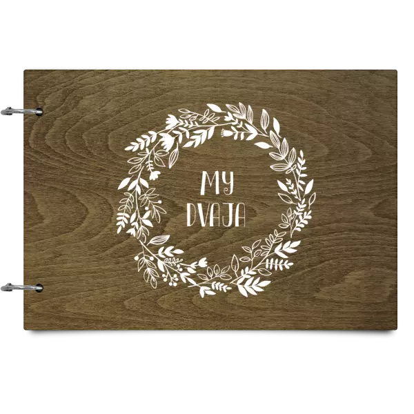 Drevený album so sponami Veniec 3