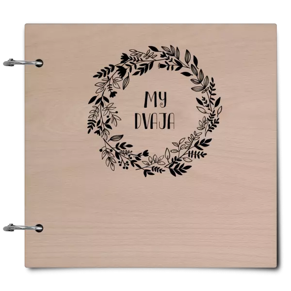 Drevený album so sponami Veniec 3