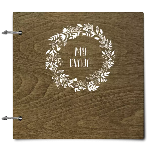 Drevený album so sponami Veniec 3