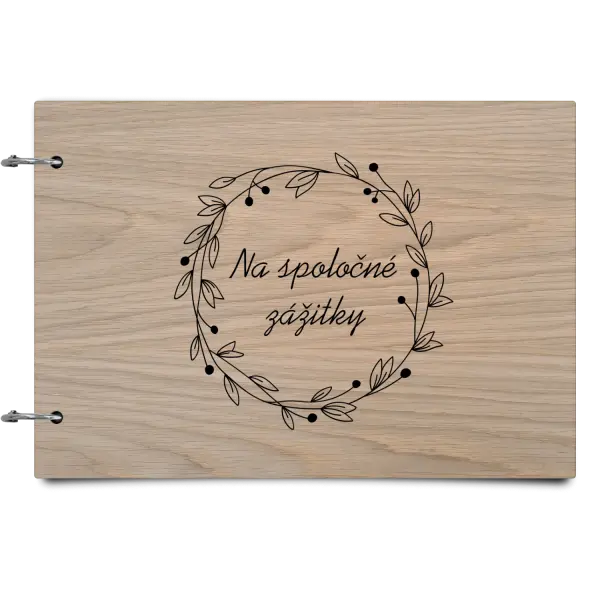 Drevený album so sponami Veniec 4