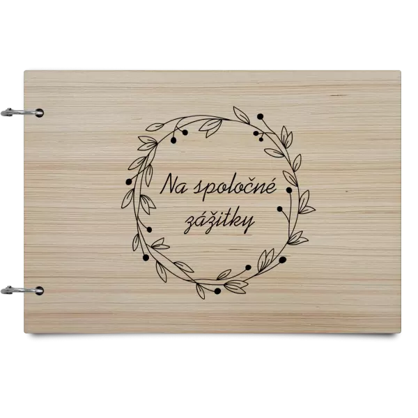 Drevený album so sponami Veniec 4