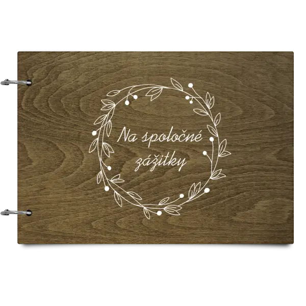 Drevený album so sponami Veniec 4