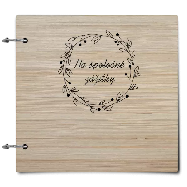 Drevený album so sponami Veniec 4