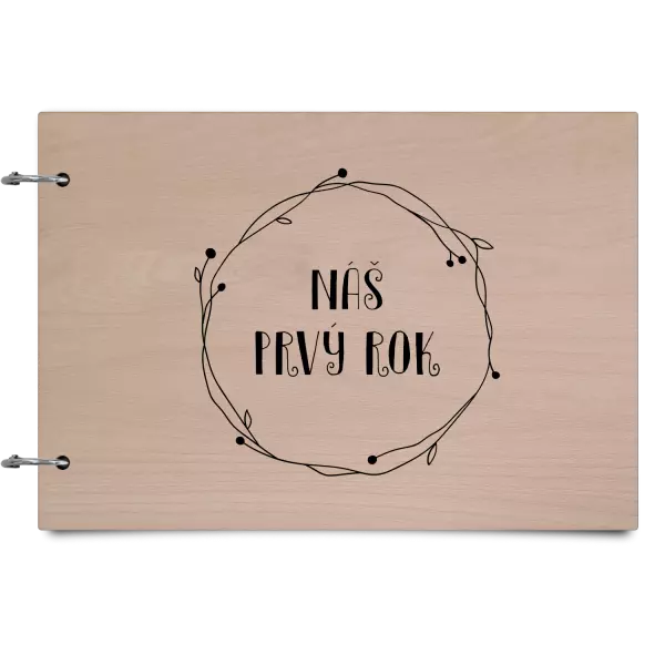 Drevený album so sponami Veniec 5