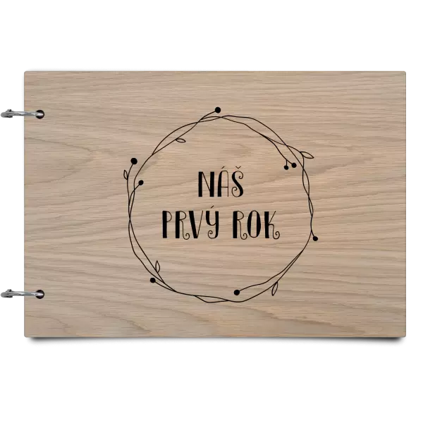 Drevený album so sponami Veniec 5