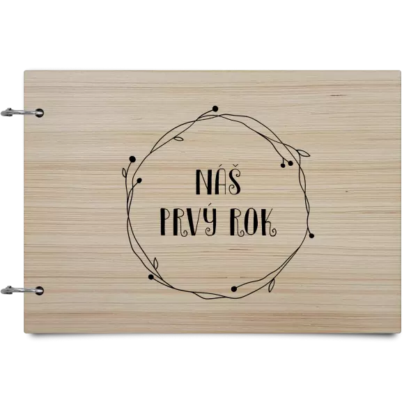 Drevený album so sponami Veniec 5