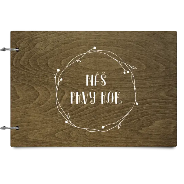 Drevený album so sponami Veniec 5