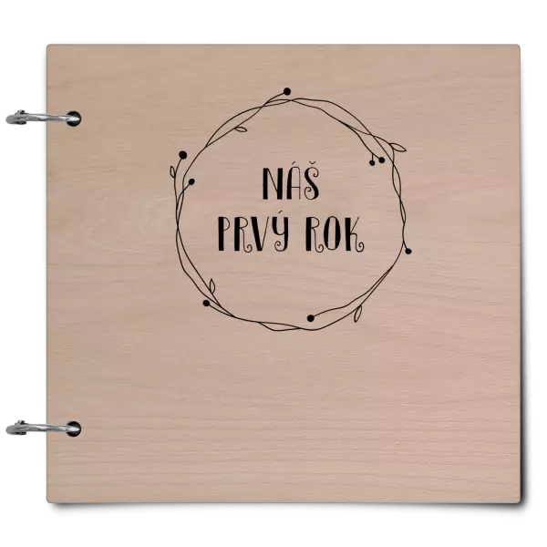 Drevený album so sponami Veniec 5